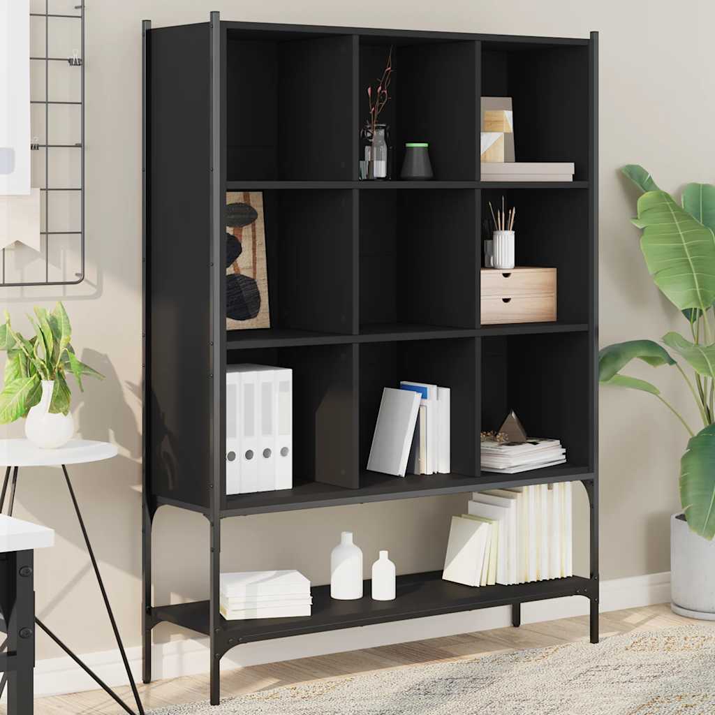 Bookcase | Black | Engineered wood, steel | Medium | Bookcase