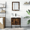 2 Piece Bathroom Cabinet Set Smoked Oak Engineered Wood