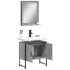 2 Piece Bathroom Cabinet Set Grey Sonoma Engineered Wood