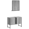 2 Piece Bathroom Cabinet Set Grey Sonoma Engineered Wood