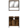 2 Piece Bathroom Furniture Set Smoked Oak Engineered Wood