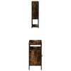 2 Piece Bathroom Furniture Set Smoked Oak Engineered Wood