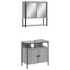 2 Piece Bathroom Furniture Set Grey Sonoma Engineered Wood