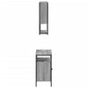 2 Piece Bathroom Furniture Set Grey Sonoma Engineered Wood