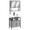 2 Piece Bathroom Furniture Set Grey Sonoma Engineered Wood