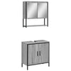 2 Piece Bathroom Furniture Set Grey Sonoma Engineered Wood