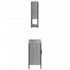 2 Piece Bathroom Furniture Set Grey Sonoma Engineered Wood