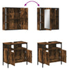 2 Piece Bathroom Furniture Set Smoked Oak Engineered Wood