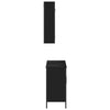 2 Piece Bathroom Furniture Set Black Engineered Wood