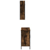 2 Piece Bathroom Furniture Set Smoked Oak Engineered Wood
