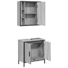 2 Piece Bathroom Furniture Set Grey Sonoma Engineered Wood