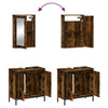 2 Piece Bathroom Furniture Set Smoked Oak Engineered Wood