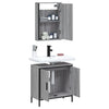 2 Piece Bathroom Furniture Set Grey Sonoma Engineered Wood