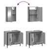 2 Piece Bathroom Furniture Set Grey Sonoma Engineered Wood