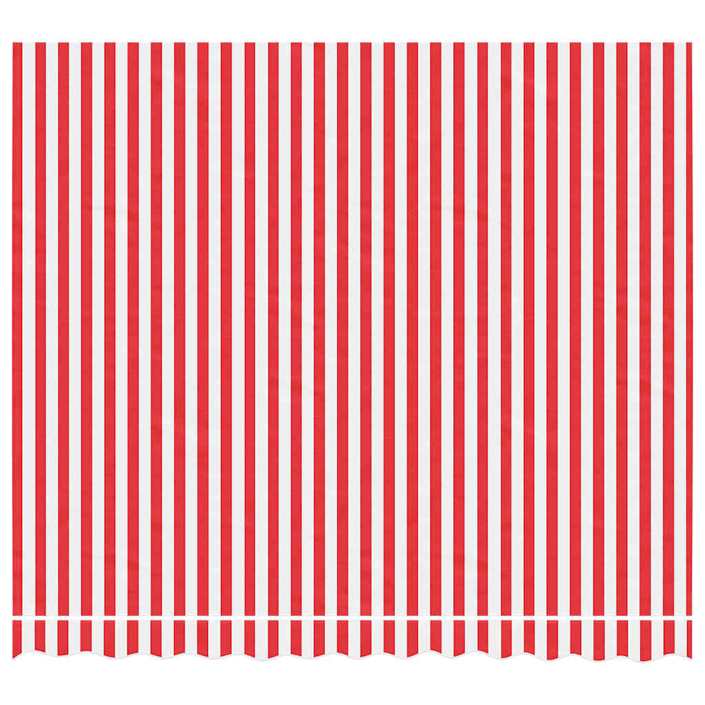 Awning Replacement Fabric Red and White 3x2.5 m Polyester