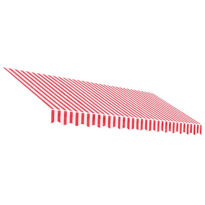 Awning Replacement Fabric Red and White 3.5x2.5 m Polyester