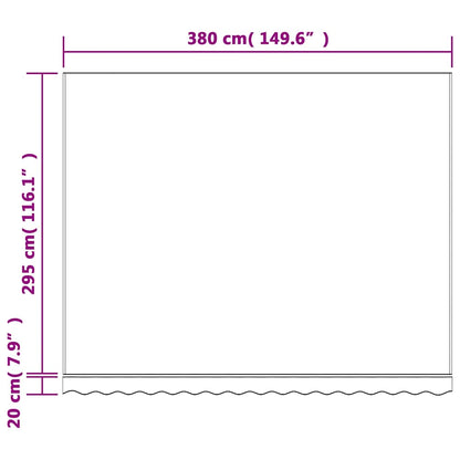 Awning Replacement Fabric Red and White 4x3 m Polyester