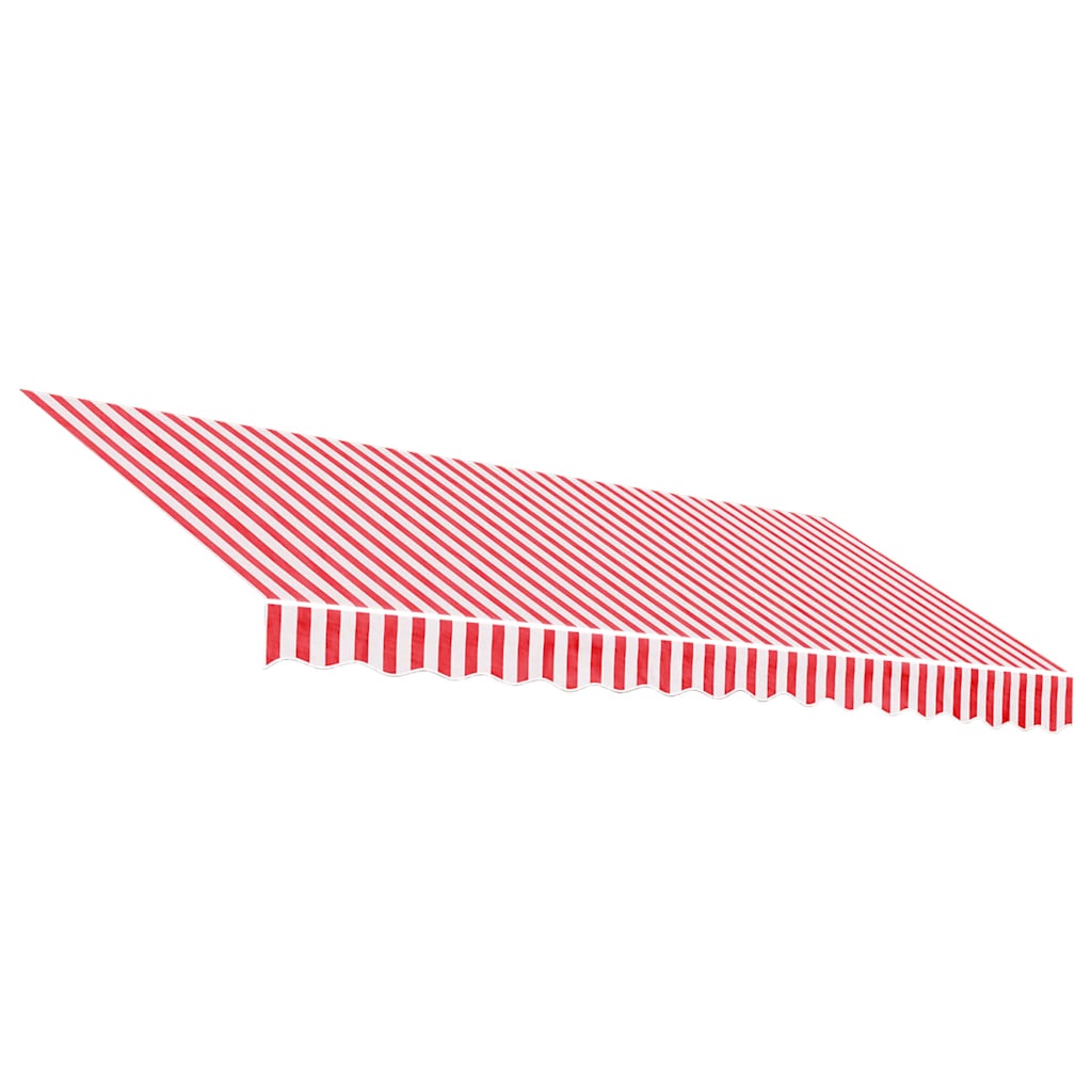 Awning Replacement Fabric Red and White 4x3.5 m Polyester