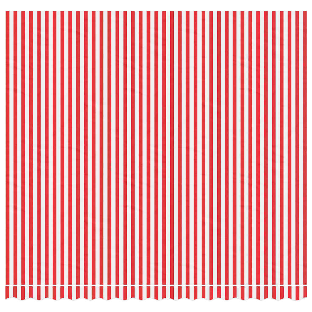 Awning Replacement Fabric Red and White 4x3.5 m Polyester