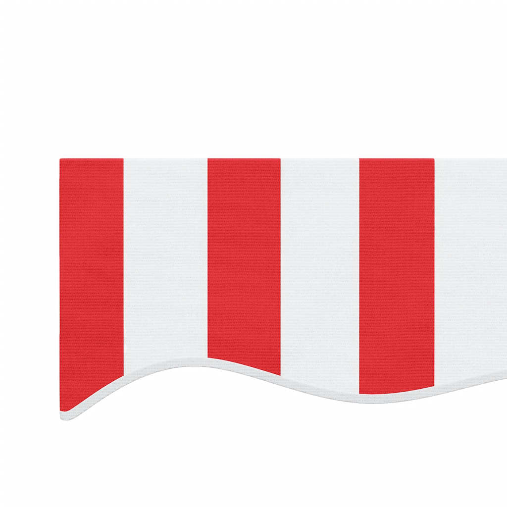 Awning Replacement Fabric Red and White 4x3.5 m Polyester