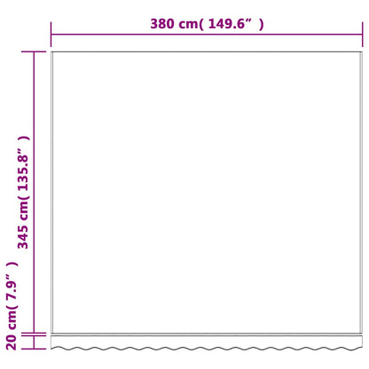 Awning Replacement Fabric Red and White 4x3.5 m Polyester
