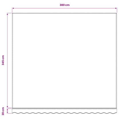 Awning Replacement Fabric Red and White 400x350 cm Polyester