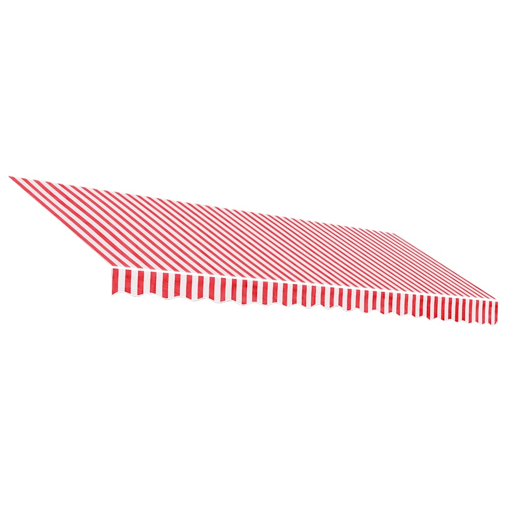 Awning Replacement Fabric Red and White 4.5x3 m Polyester