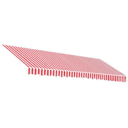 Awning Replacement Fabric Red and White 4.5x3 m Polyester
