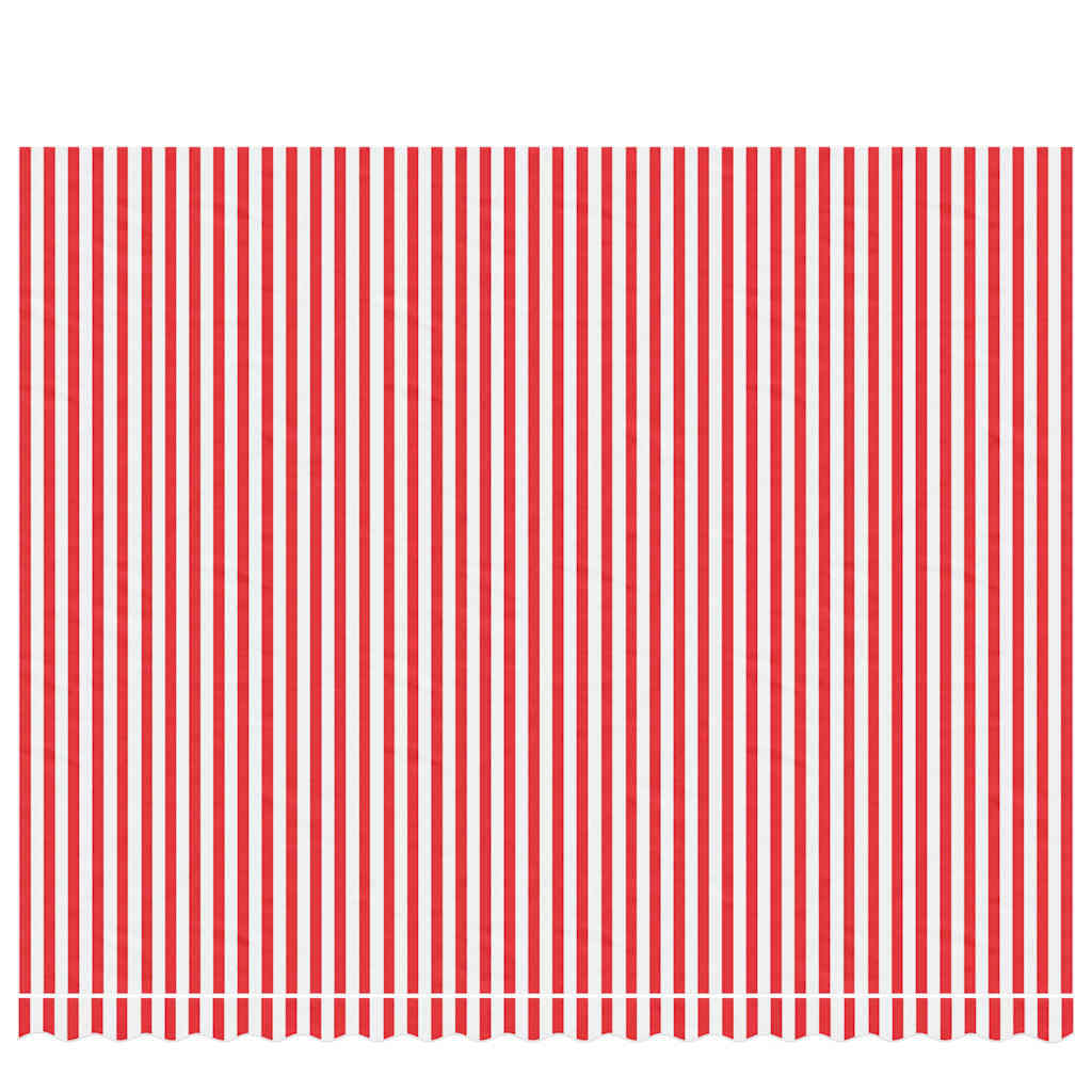 Awning Replacement Fabric Red and White 4.5x3.5 m Polyester