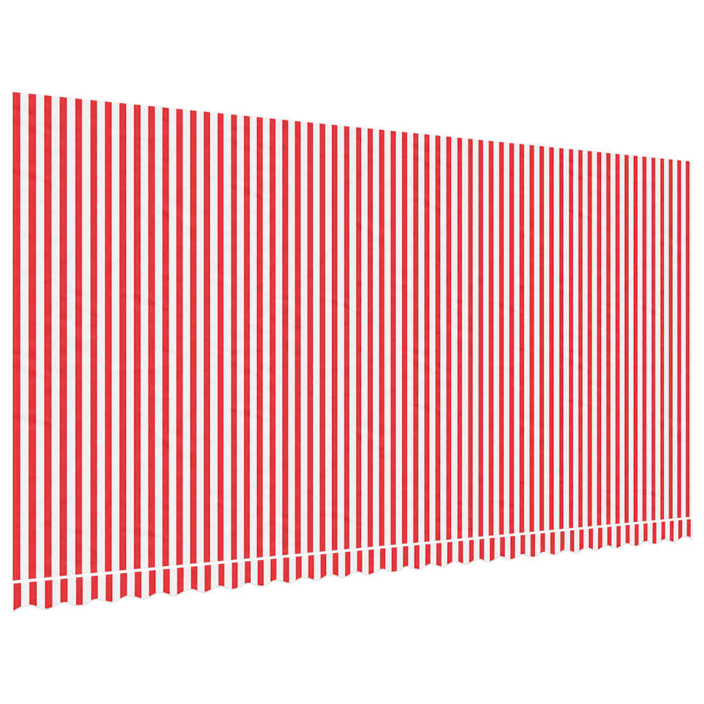 Awning Replacement Fabric Red and White 6x3 m Polyester