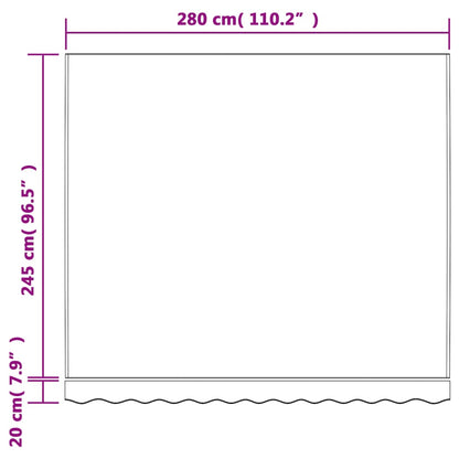 Replacement Fabric for Awning Multicolour Stripe 3x2.5 m