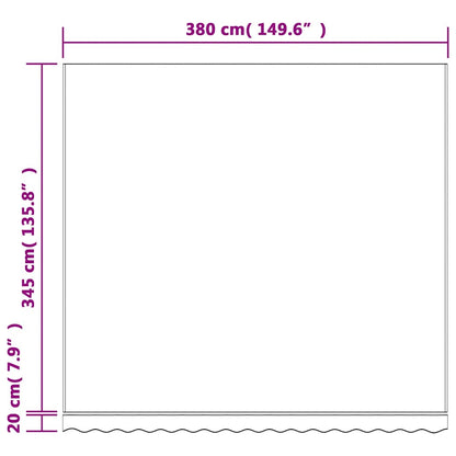 Replacement Fabric for Awning Multicolour Stripe 4x3.5 m