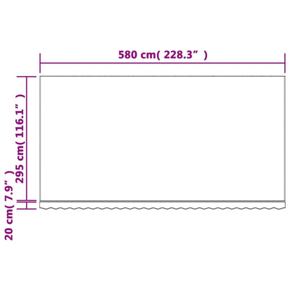 Replacement Fabric for Awning Multicolour Stripe 6x3 m