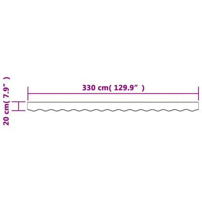 Replacement Fabric for Awning Valance Brown Stripe 3.5 m