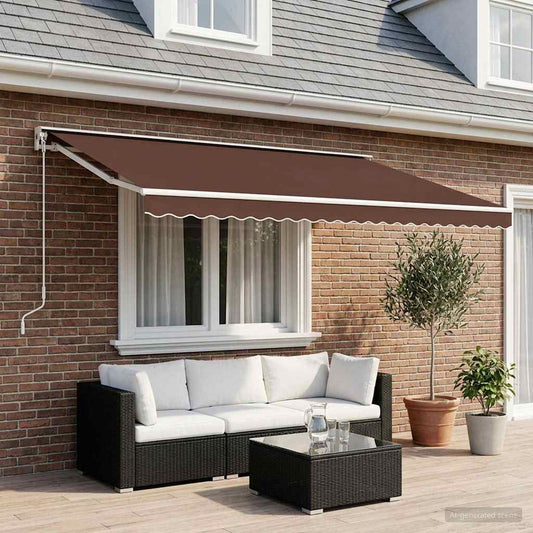 Awning Valance Replacement Brown Stripe 600 cm