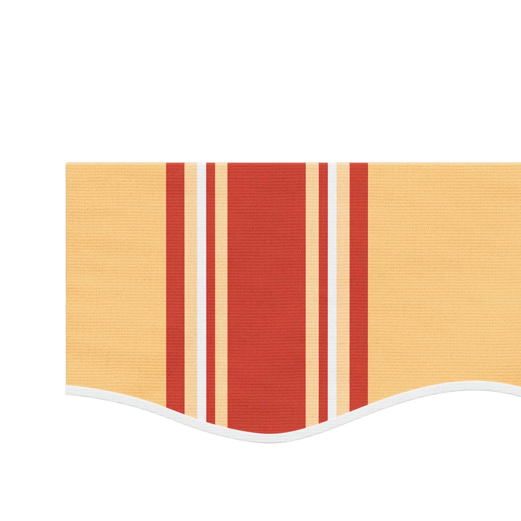 Replacement Fabric for Awning Valance Yellow and Orange Stripe 3 m