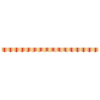 Replacement Fabric for Awning Valance Yellow and Orange Stripe 4 m
