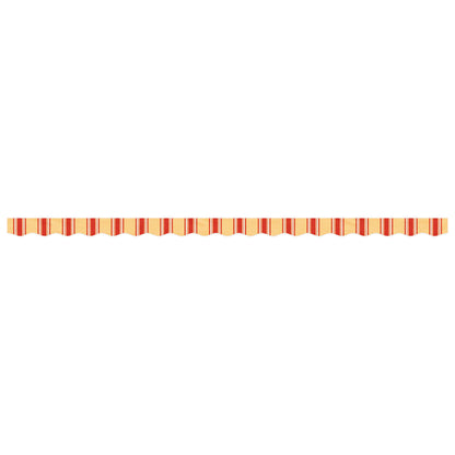 Replacement Fabric for Awning Valance Yellow and Orange Stripe 4.5 m