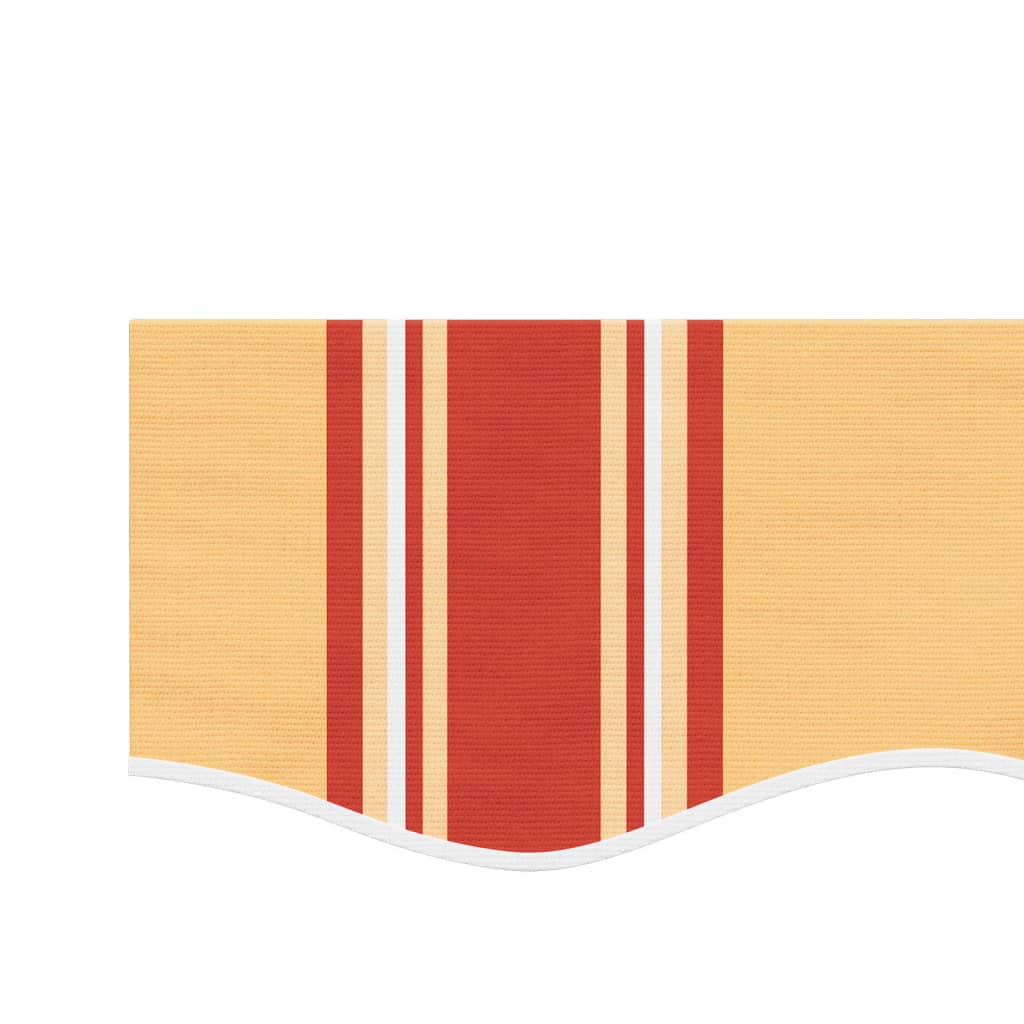 Replacement Fabric for Awning Valance Yellow and Orange Stripe 4.5 m