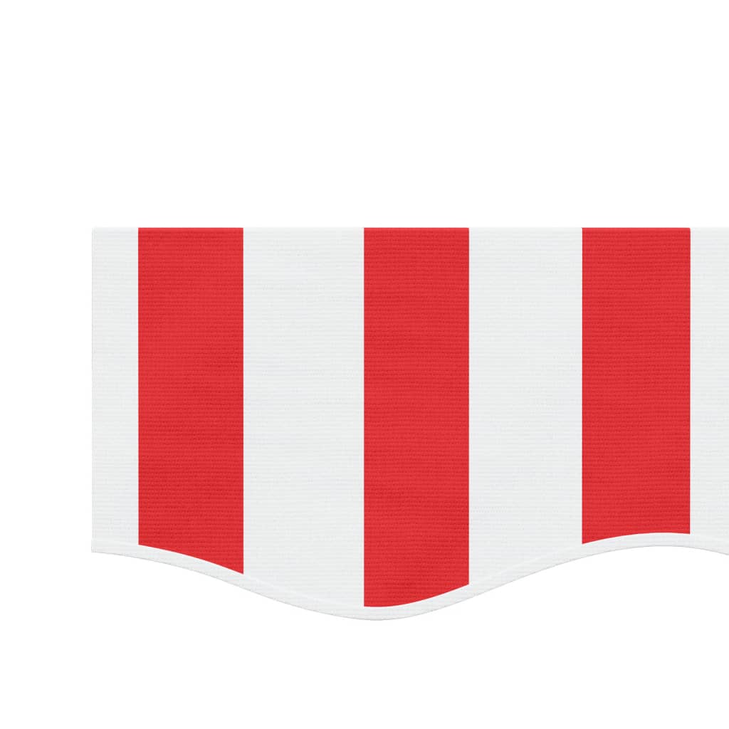 Replacement Fabric for Awning Valance Red and White Stripe 3.5 m