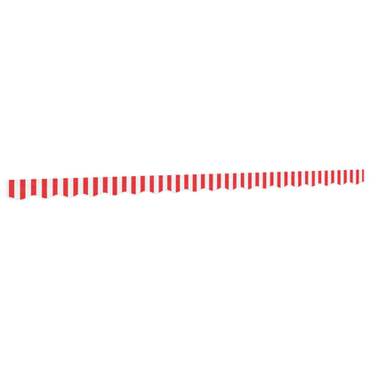 Replacement Fabric for Awning Valance Red and White Stripe 4.5 m