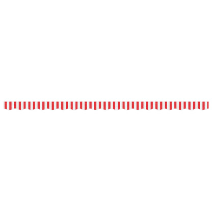 Replacement Fabric for Awning Valance Red and White Stripe 4.5 m
