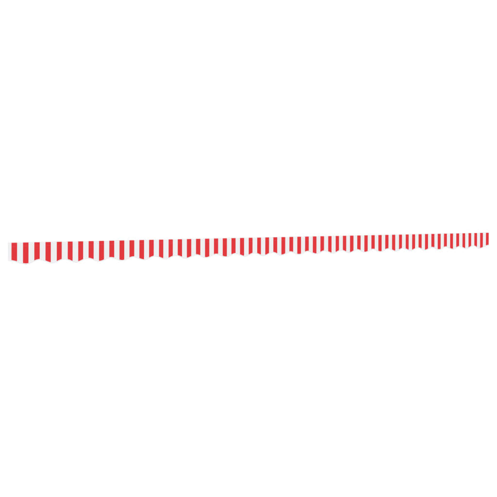 Replacement Fabric for Awning Valance Red and White Stripe 6 m