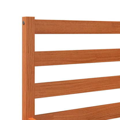 Bed Frame | Wax Brown | Solid Pine Wood, Plywood | Double | Modern