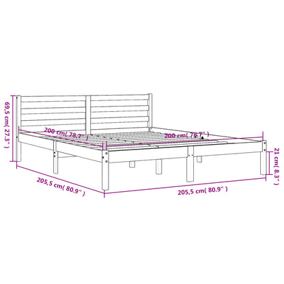 Bed Frame | Wax Brown | Solid Pine Wood, Plywood | Double | Modern