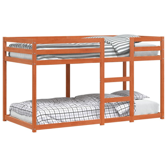 Bunk Bed | Wax brown | Solid pine wood and plywood | 90 x 190 cm