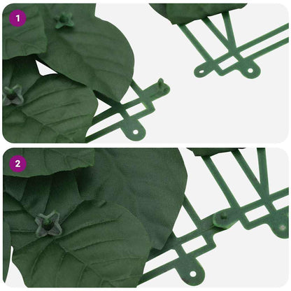 Balcony Screen with Dark Green Leaves 200x75 cm