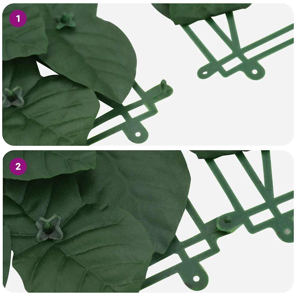 Balcony Screen with Dark Green Leaves 200x100 cm