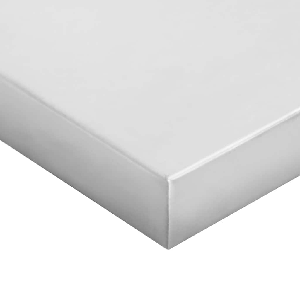 Wall Shelves 2 pcs 100x40 cm Silver Stainless Steel