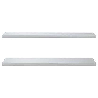 Wall Shelves 2 pcs 100x30 cm Silver Stainless Steel